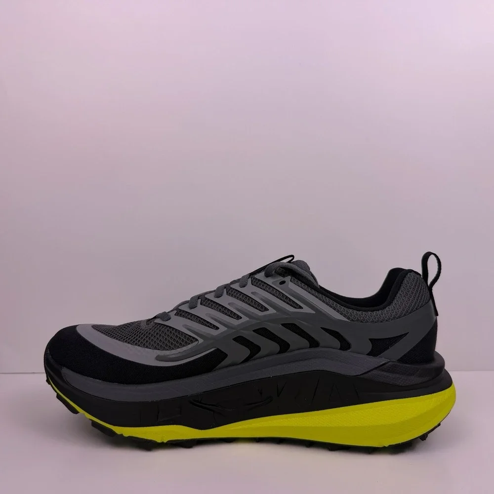 Hoka One One Stinson 8 Trail Running Shoes Men's Size 10D Gray/Black Sample